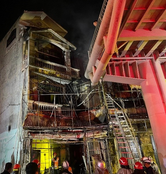 Hiện trường vụ cháy Hiện trường vụ cháy