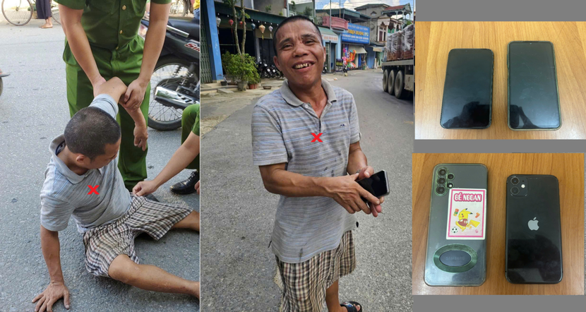 Đối tượng Nguyễn Năng Mạnh bị bắt giữ cùng tang vật