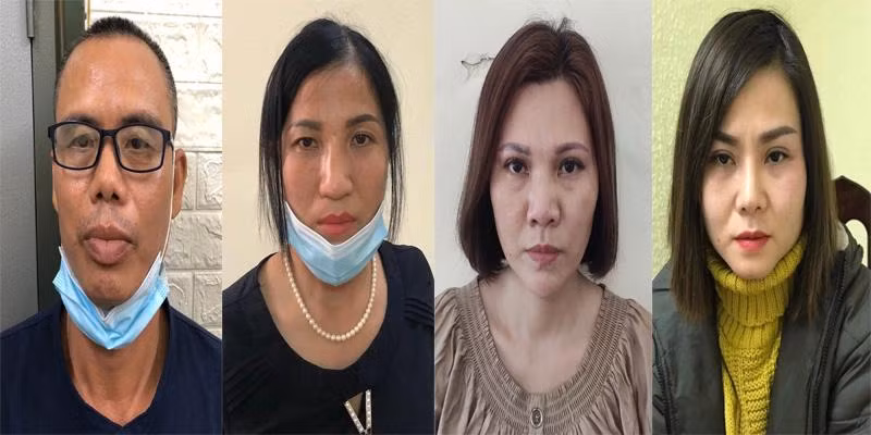 Nhóm đối tượng bị bắt giữ