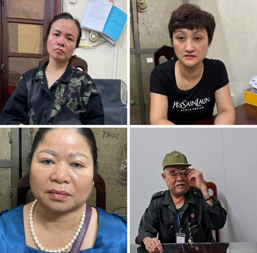 Nhóm đối tượng bị bắt giữ