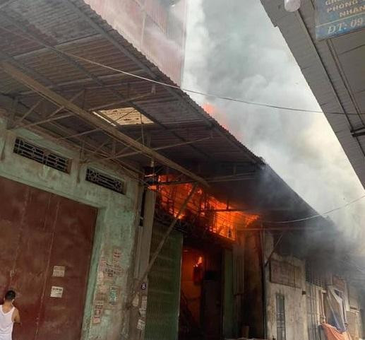 Hiện trường nơi xảy ra vụ cháy Hiện trường nơi xảy ra vụ cháy