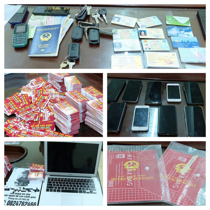 Các tang vật của vụ việc Các tang vật của vụ việc