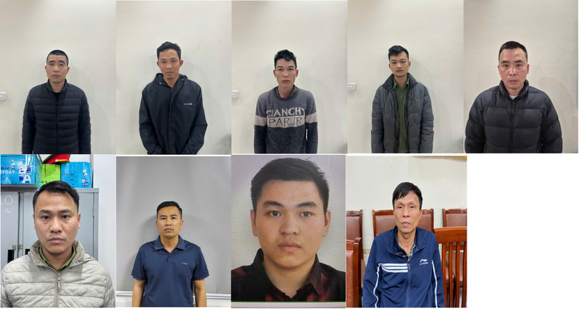 Nhóm đối tượng bị bắt giữ Nhóm đối tượng bị bắt giữ