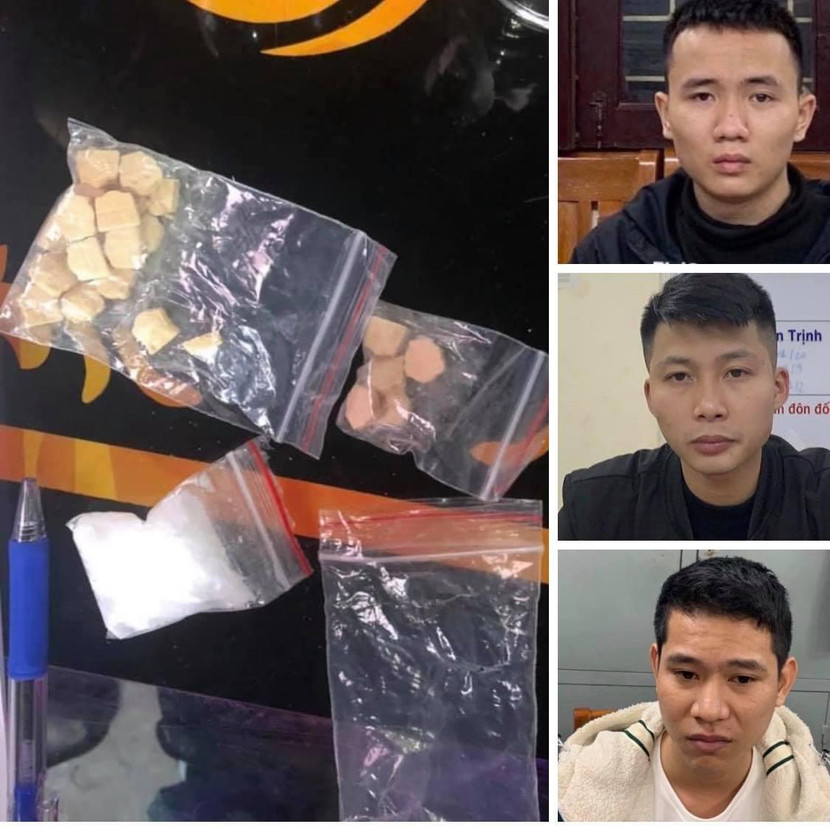 Các đối tượng bị tạm giữ để điều tra