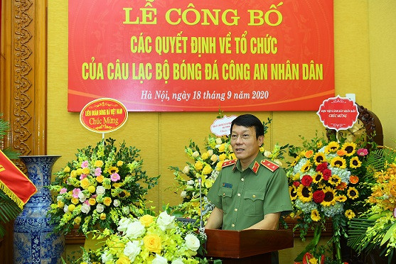 Trung tướng Lương Tam Quang phát biểu tại buổi lễ