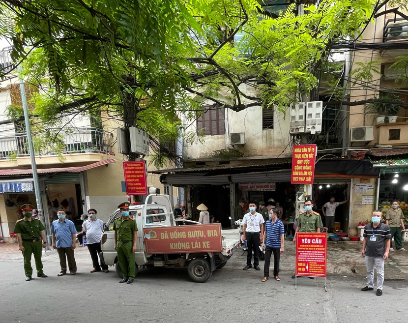 Các chốt kiểm tra trên địa bàn quận Thanh Xuân