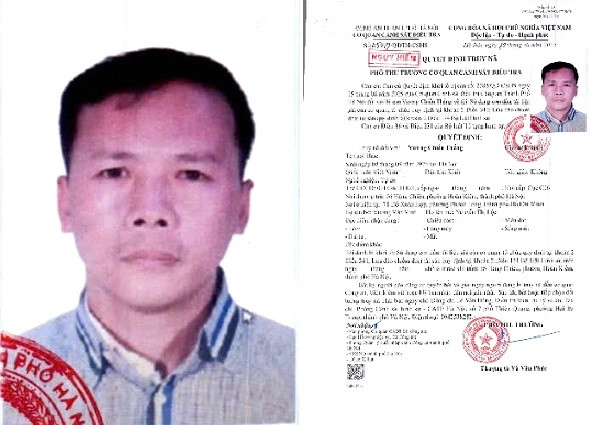 Quyết định truy nã Vương Chiến Thắng Quyết định truy nã Vương Chiến Thắng