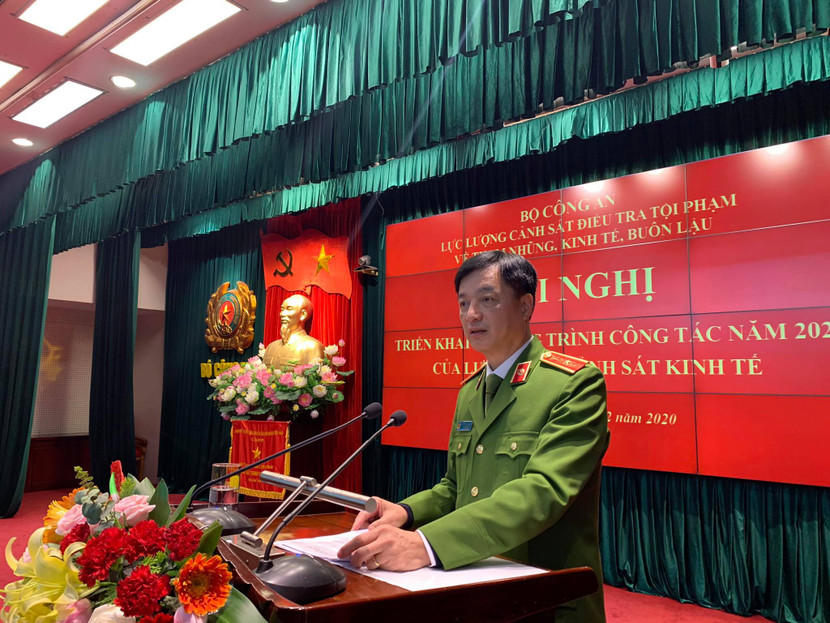 Thiếu tướng Nguyễn Duy Ngọc, Ủy viên Thường vụ Đảng ủy Công an Trung ương, Thứ trưởng Bộ Công an dự và chủ trì hội nghị