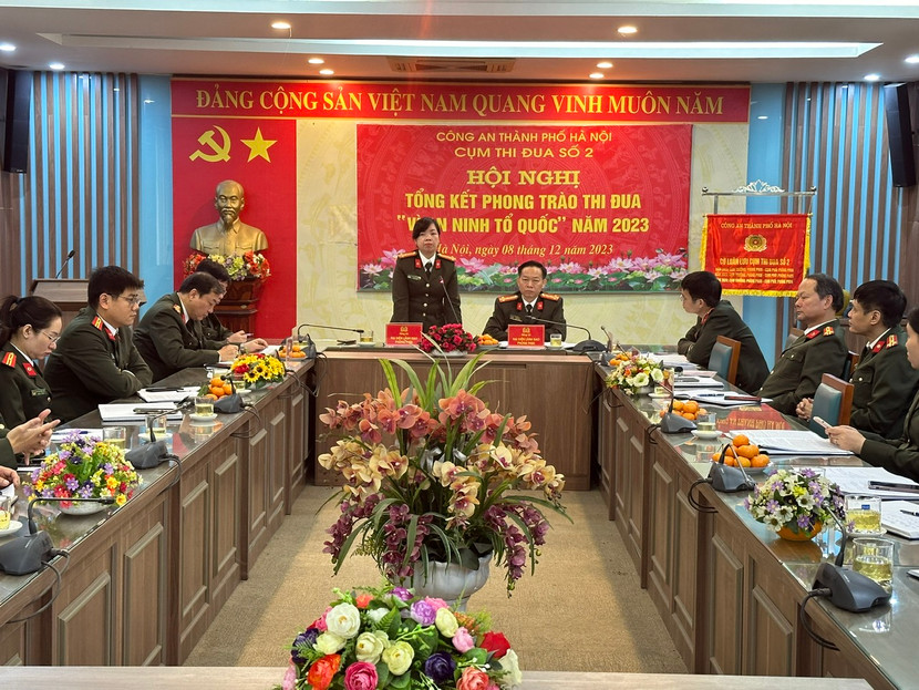 Hội nghị Tổng kết phong trào thi đua "Vì an ninh Tổ quốc" năm 2023 của Cụm thi đua số 2 CATP Hà Nội Hội nghị Tổng kết phong trào thi đua "Vì an ninh Tổ quốc" năm 2023 của Cụm thi đua số 2 CATP Hà Nội