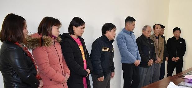 Các đối tượng bị bắt giữ