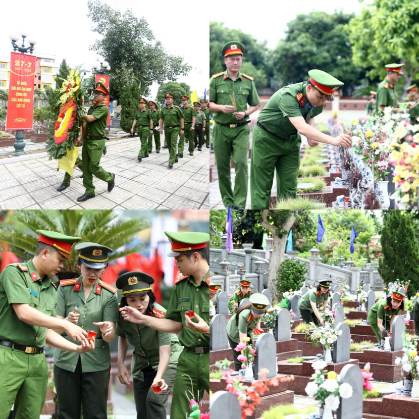 Nhân dịp kỷ niệm 78 năm Ngày Thương binh - Liệt sĩ (27/7/1947 – 27/7/2025), Công an phường Hà Đông đã tổ chức dâng hương, đặt vòng hoa tưởng niệm tại Nghĩa trang Liệt sĩ Vạn Phúc và Nghĩa trang Liệt sĩ Quang Trung Nhân dịp kỷ niệm 78 năm Ngày Thương binh - Liệt sĩ (27/7/1947 – 27/7/2025), Công an phường Hà Đông đã tổ chức dâng hương, đặt vòng hoa tưởng niệm tại Nghĩa trang Liệt sĩ Vạn Phúc và Nghĩa trang Liệt sĩ Quang Trung