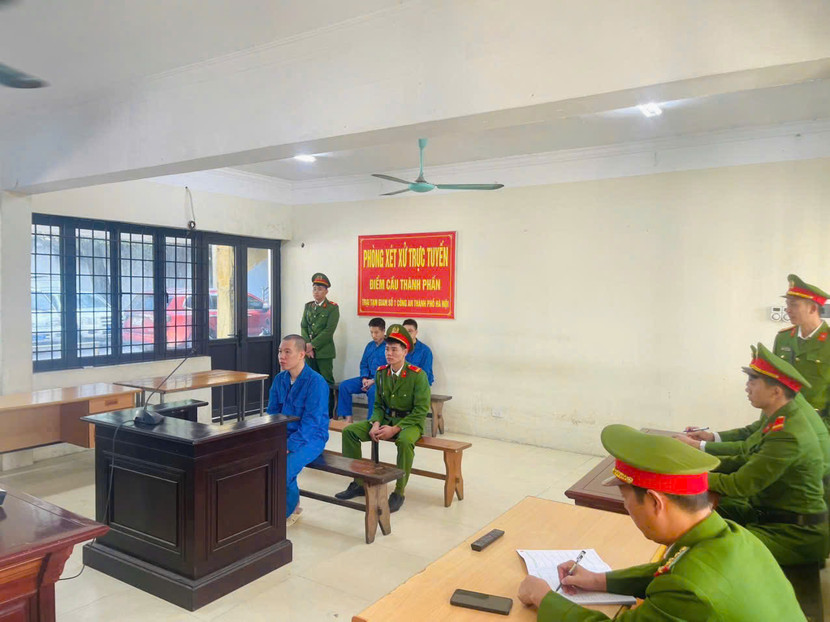 Phòng xét xử trực tuyến tại Trại tam giam số 1, Công an Thành phố Hà Nội