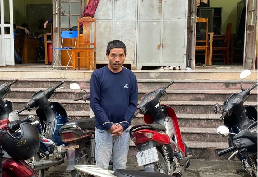 Đối tượng trộm cắp xe máy bị bắt giữ Đối tượng trộm cắp xe máy bị bắt giữ