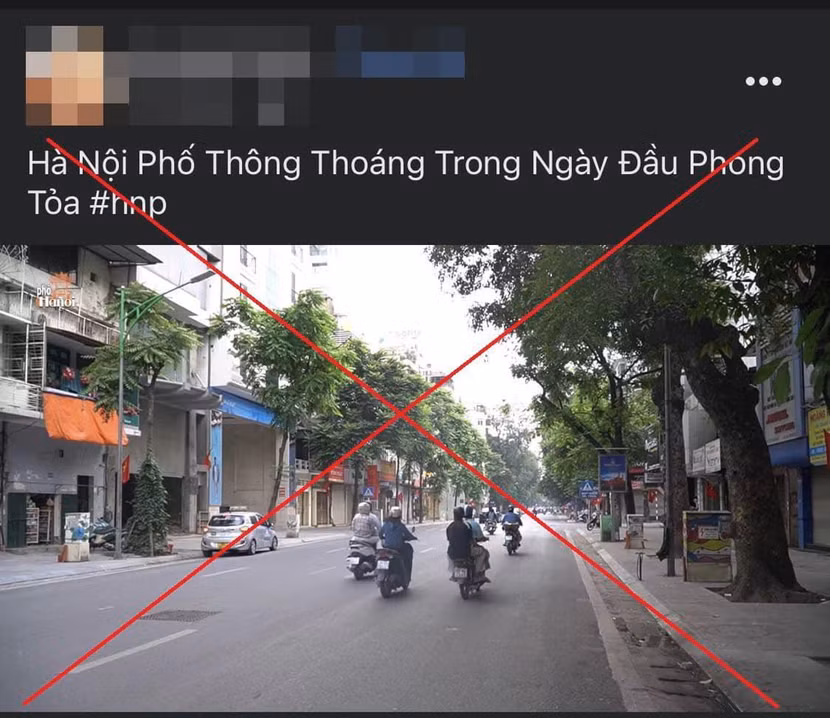 Nội dung sai sự thật được đăng tải