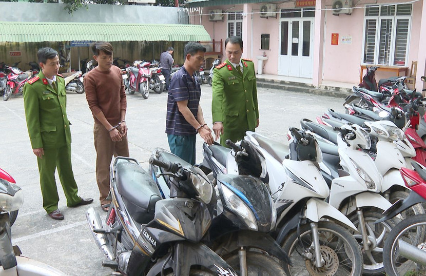 Các đối tượng trong ổ nhóm trộm cắp, tiêu thụ xe gian