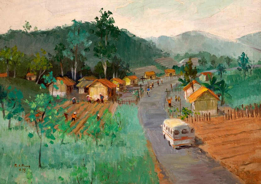 Tác phẩm "Làng Hà Nội trên vùng kinh tế Lâm Đồng" - Phạm Đức Phong Tác phẩm "Làng Hà Nội trên vùng kinh tế Lâm Đồng" - Phạm Đức Phong