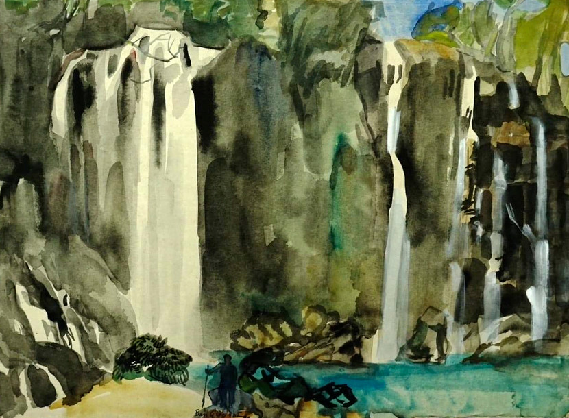 Tác phẩm "Thác Bản Giốc" - Nguyễn Văn Tỵ Tác phẩm "Thác Bản Giốc" - Nguyễn Văn Tỵ