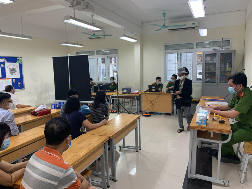 Đảm bảo nguyên tác phòng dịch tại các điểm cấp căn cước Đảm bảo nguyên tác phòng dịch tại các điểm cấp căn cước