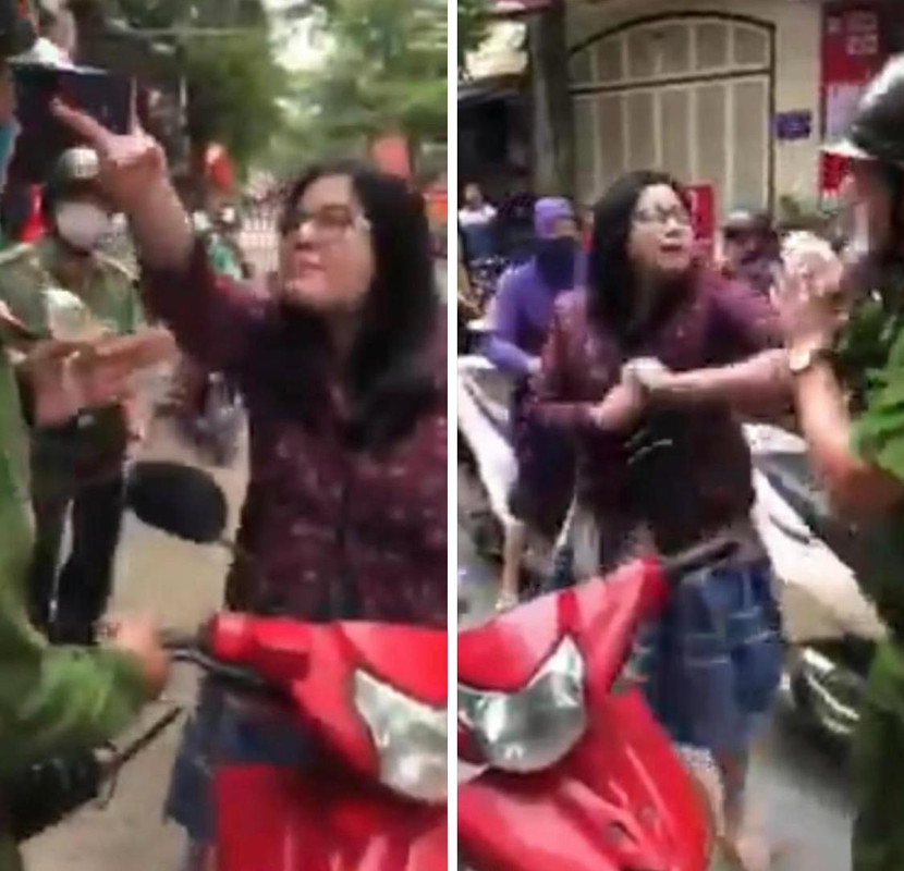 Người phụ nữ lăng mạ chiến sỹ Công an