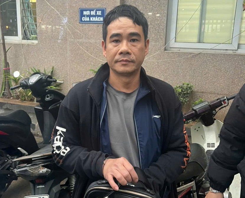 Đối tượng Hoàng Văn Hiệp bị bắt giữ