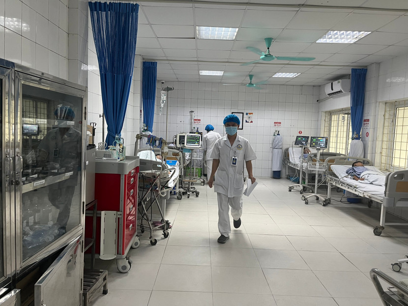 Các nạn nhân vụ cháy đang được cấp cứu tích cực tại Bệnh viện giao thông vận tải Các nạn nhân vụ cháy đang được cấp cứu tích cực tại Bệnh viện giao thông vận tải