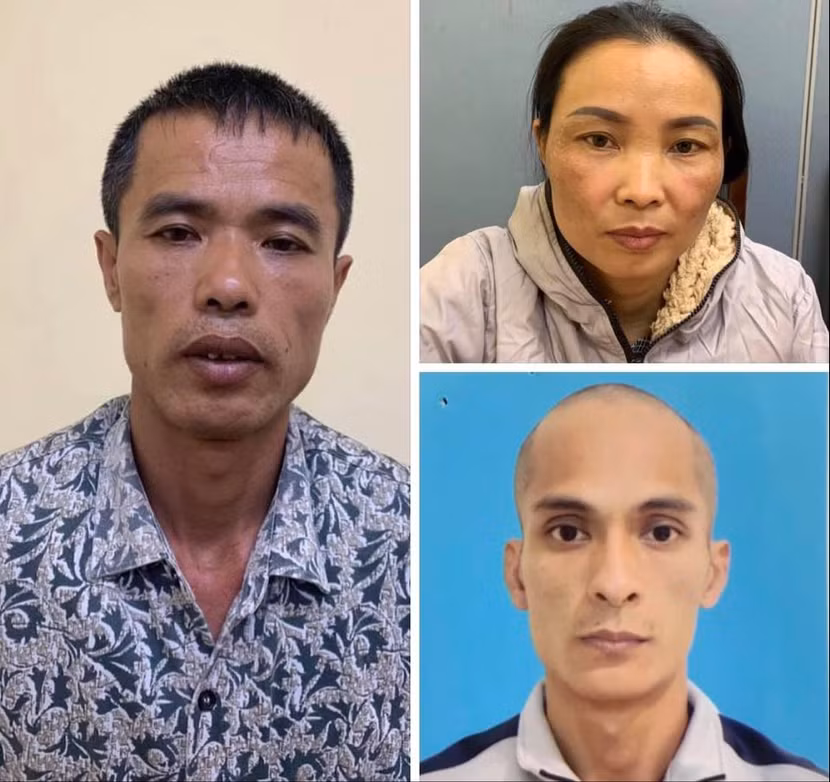 Các đối tượng bị bắt giữ