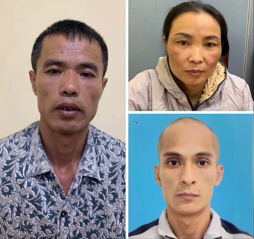 Các đối tượng bị bắt giữ