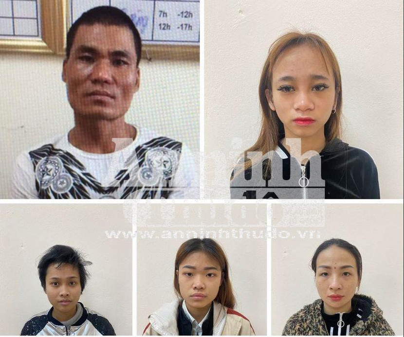 Lê Văn Vinh và các đối tượng bị bắt giữ