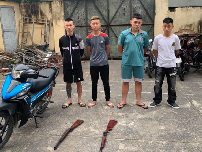 Các đối tượng cùng tang vật bị thu giữ