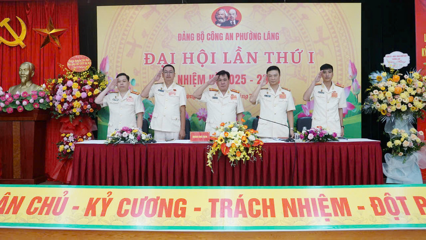 Đại hội Đảng bộ Công an phường Láng thành công tốt đẹp