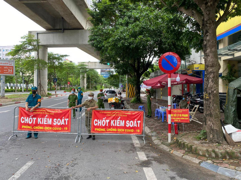 Chốt phòng chống dịch Covid 19 trên địa bàn quận Đống Đa