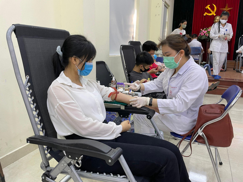 225 đơn vị máu đã được tiếp nhận trong sáng 16-7