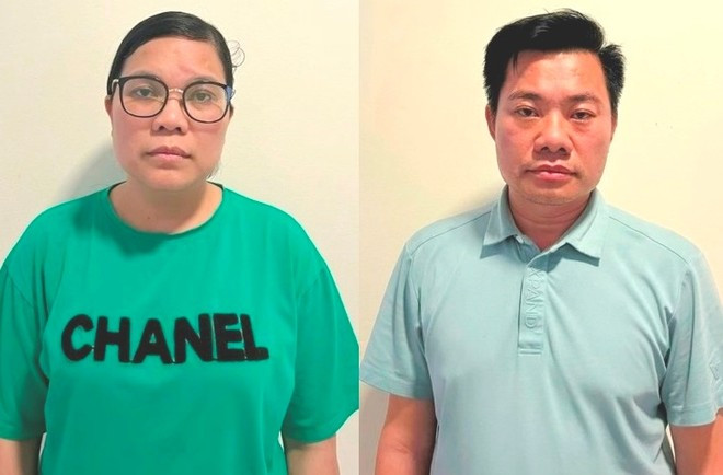 Bị can Nguyễn Thị Khuyên và Văn Đình Toàn