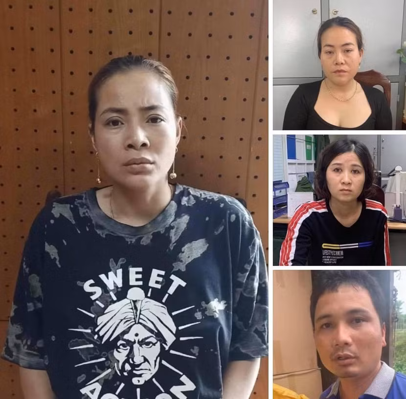 Các đối tượng trong đường dây bị bắt giữ