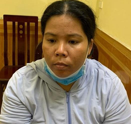 Đối tượng Nguyễn Thị Huế bị bắt giữ