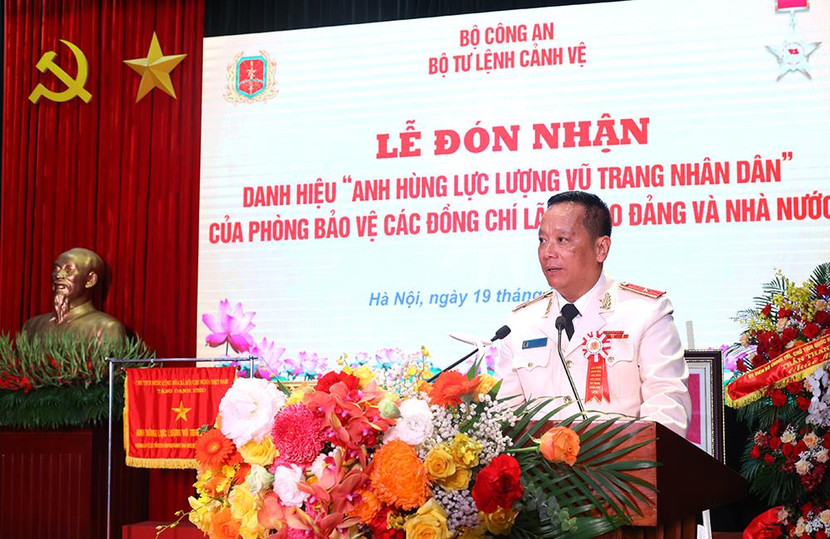 Thiếu tướng Phạm Thanh Hùng, Tư lệnh Bộ Tư lệnh Cảnh vệ chủ trì buổi Lễ