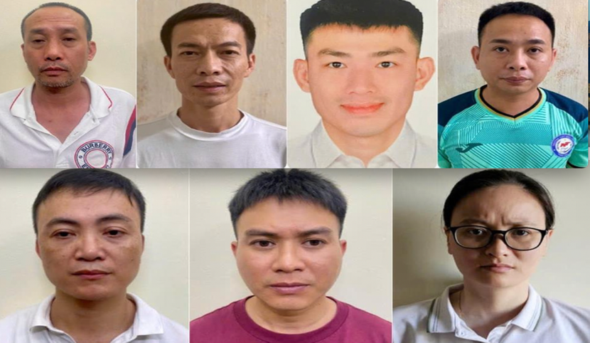 Các đối tượng bị bắt giữ Các đối tượng bị bắt giữ