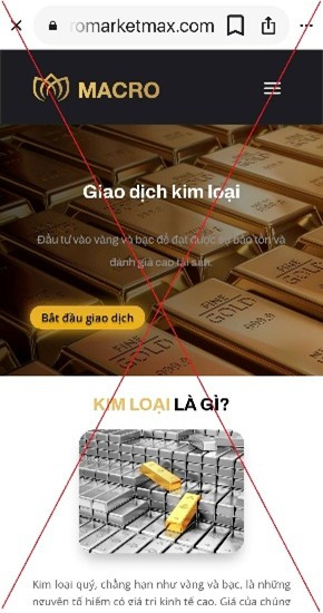 Cảnh báo lừa đảo khi tham gia đầu tư trên sàn giao dịch vàng quốc tế