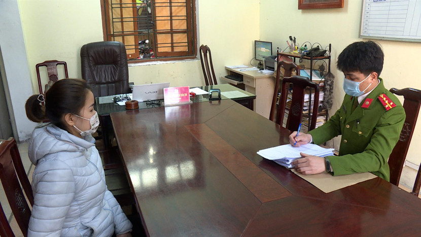 Cơ quan điều tra lấy lời khai của Lê Thị Niên