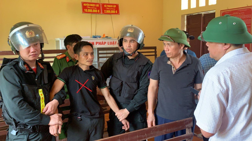 Đối tượng Lê Văn Lượng bị bắt giữ Đối tượng Lê Văn Lượng bị bắt giữ