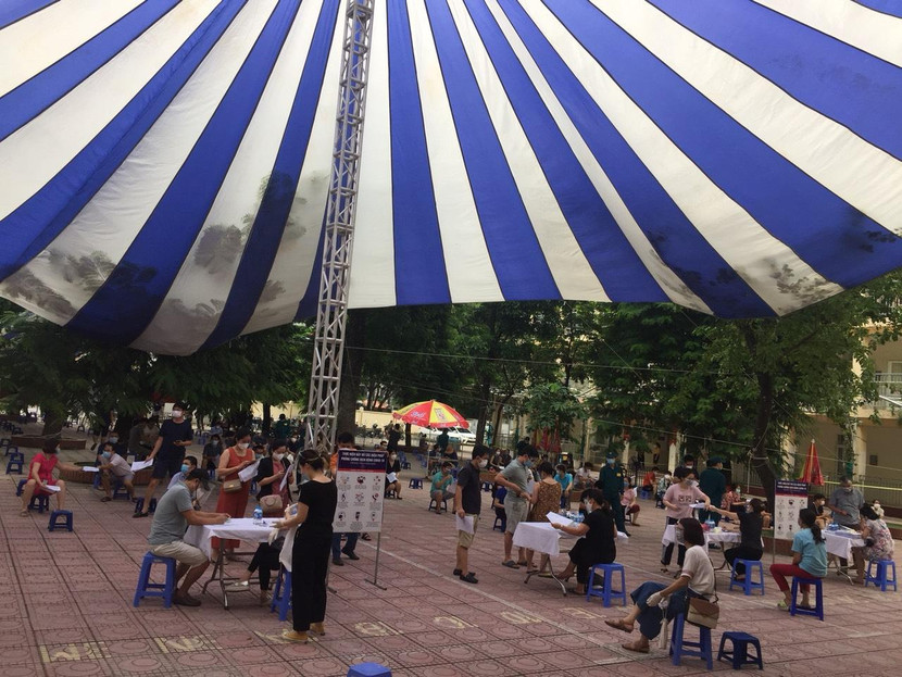 Triển khai tiêm vaccine tại phường Khương Trung