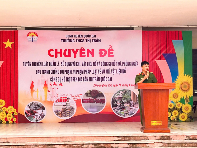 Tuyên truyền về Luật Quản lý, sử dụng vũ khí, vật liệu nổ và công cụ hỗ trợ