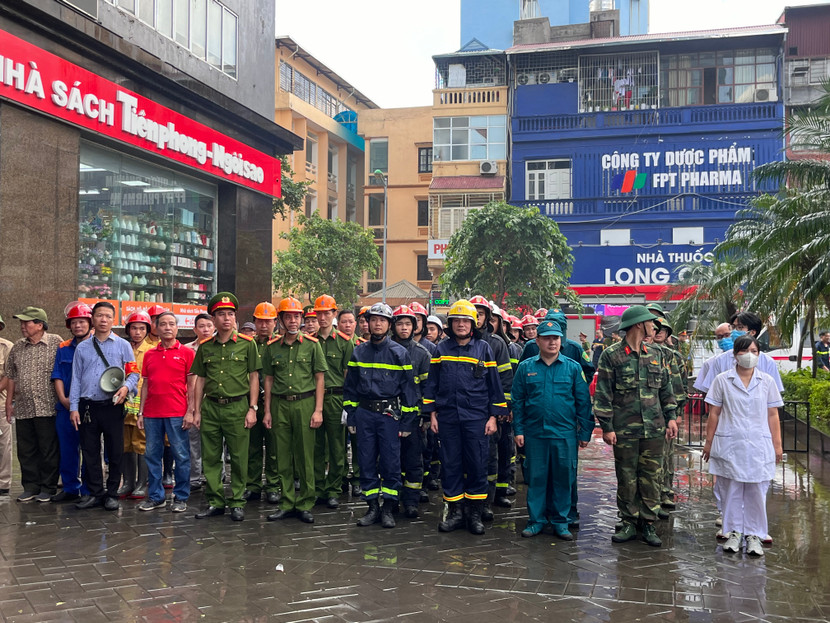 Các lực lượng tham gia diễn tập PCCC và CNCH Các lực lượng tham gia diễn tập PCCC và CNCH