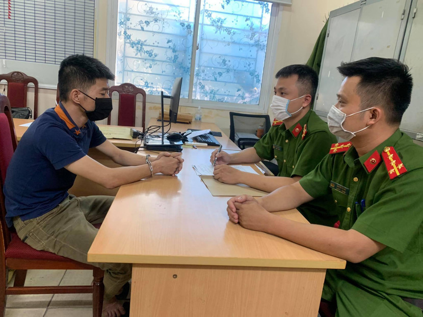 Cơ quan Công an lấy lời khai của Nguyễn Thành Minh