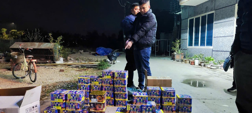 Hơn 80 kg pháo hoa nổ bị bắt giữ