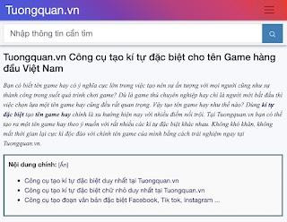 Tuongquan.vn kí tự đặc biệt - font chữ viết tay