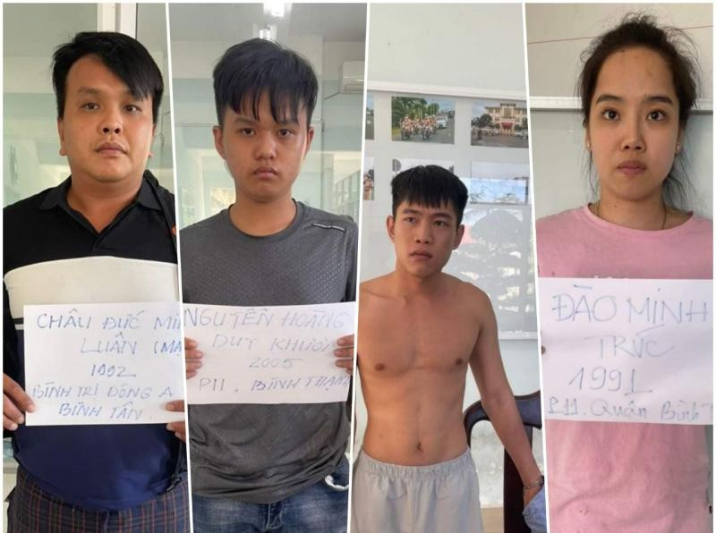 Nhóm đối tượng bị bắt giữ Nhóm đối tượng bị bắt giữ