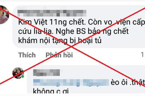 Nội dung đăng tải sai sự thật Nội dung đăng tải sai sự thật