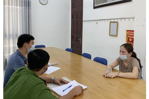 Cơ quan Công an lấy lời khai của Lê Thị Tâm Cơ quan Công an lấy lời khai của Lê Thị Tâm