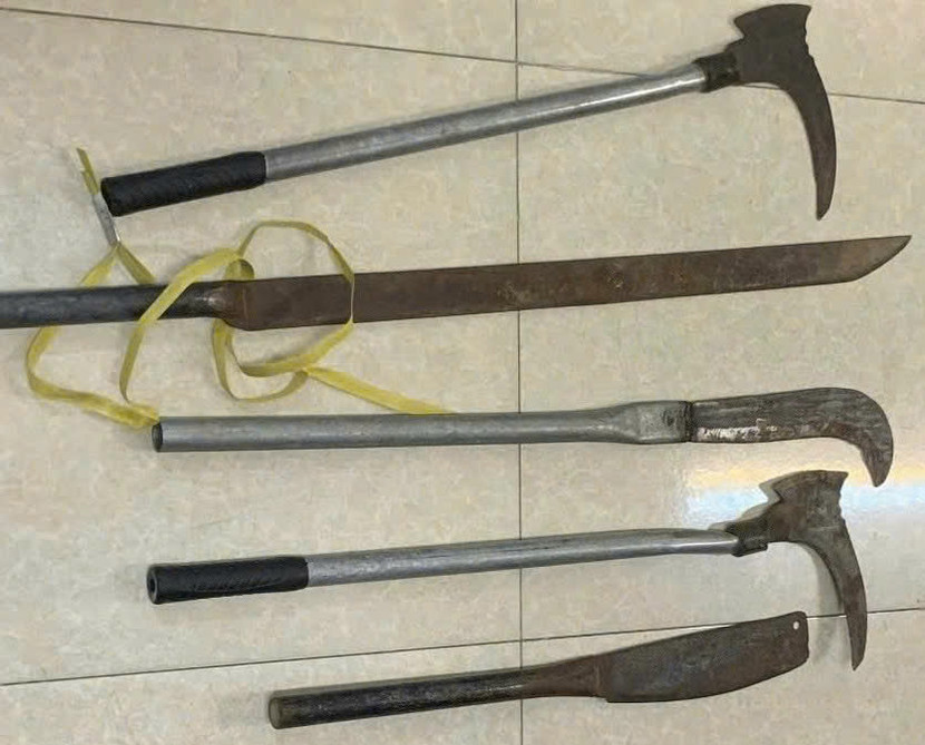 Các tang vật liên quan vụ việc